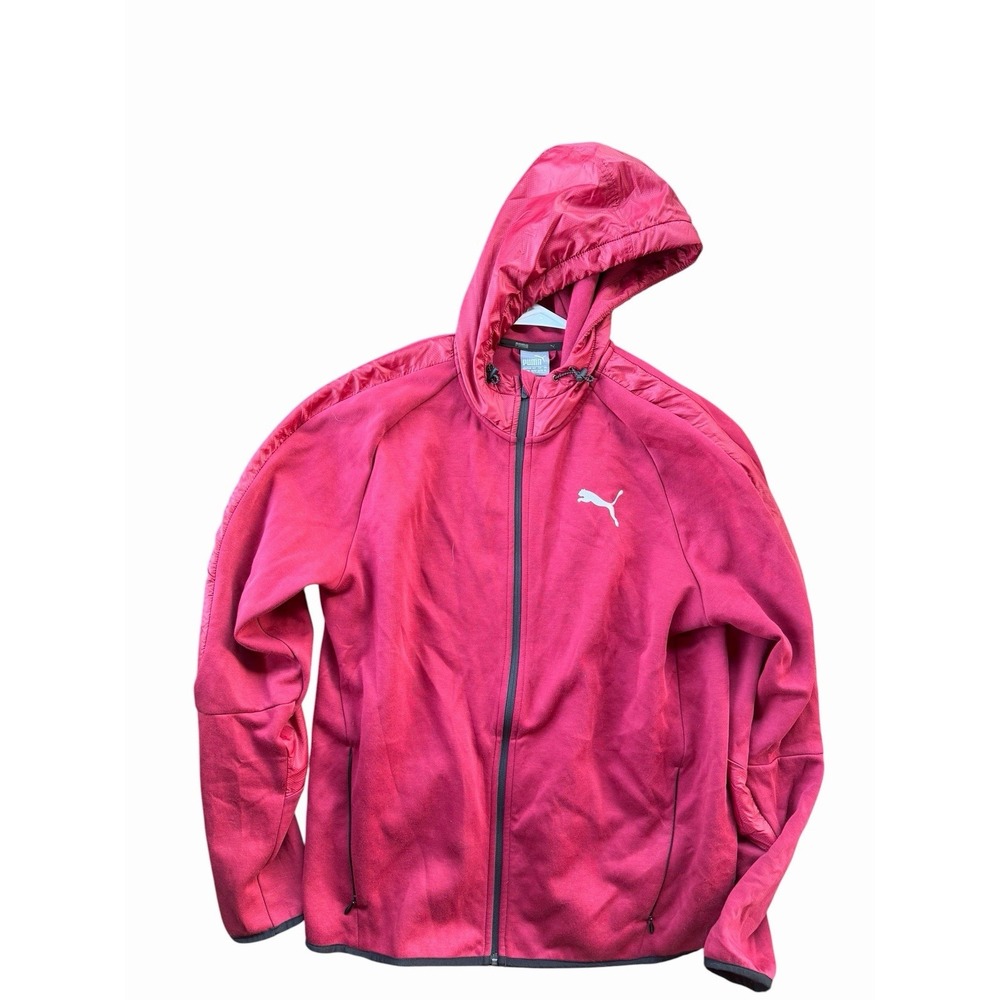 Men's Red Puma Hoodie Zip Jacket XL